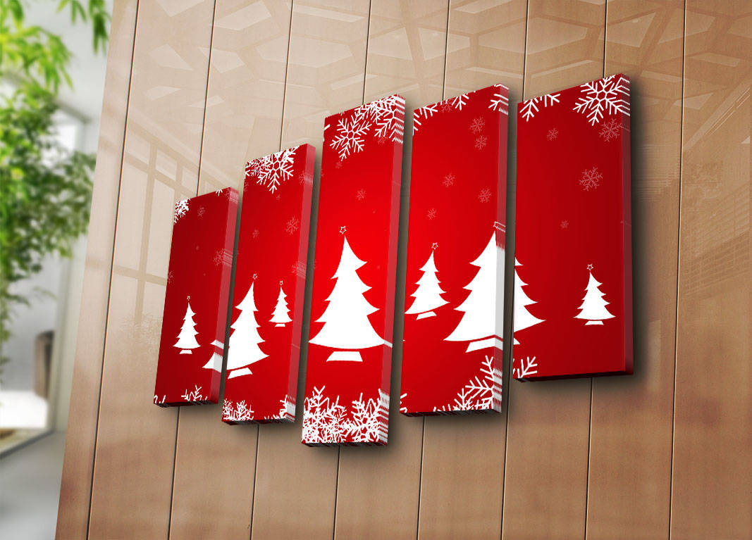 Tablou canvas 5 bucăți 5PATNOEL-6, Multicolor, 105x70x3 cm