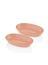 Set de farfurii 2 bucăți BSC0019, Salmon, 26x14x1 cm