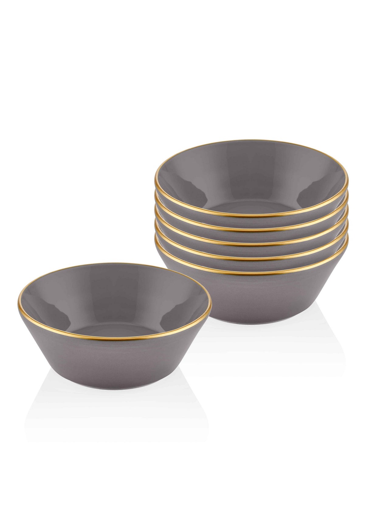 Set de boluri 6 bucăți BSC0025, Gri, 15x15x5 cm
