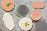 Set de farfurii 4 bucăți BSC0031, Salmon, 17x10x4 cm
