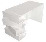 Birou Jenga, Alb, 130x60x75 cm