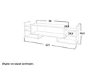 Comodă TV Sema, Diverse culori, 140x30x40 cm - Alb | SKU: 745DCD3046 | Comodă TV Sema, 140x30x40 cm, varianta Alb, produs pentru amenajarea locuinței, disponibil online în România la CasaMob