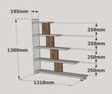 Bibliotecă Reward, Diverse culori, 122x20x120 cm - Alb - Nuc | SKU: 745DCD3615 | Bibliotecă Reward, 122x20x120 cm, varianta Alb - Nuc, produs pentru amenajarea locuinței, disponibil online în România la CasaMob