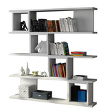 Bibliotecă Wind, Alb, 120x20x120 cm