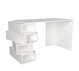 Birou Jenga, Alb, 130x60x75 cm