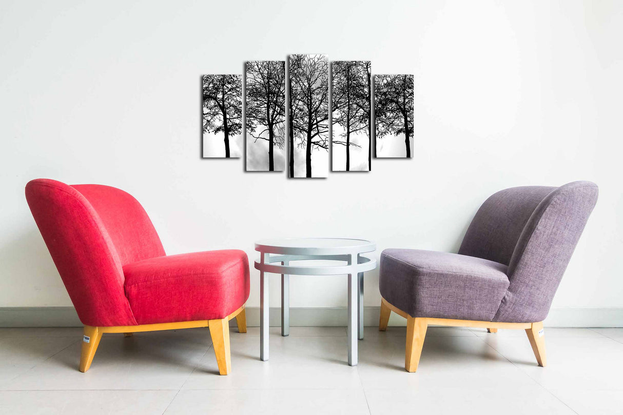 Tablou canvas 5 bucăți 5PUC-005, Multicolor, 82x50x3 cm