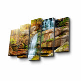 Tablou canvas 5 bucăți 5PUC-034, Multicolor, 82x50x3 cm