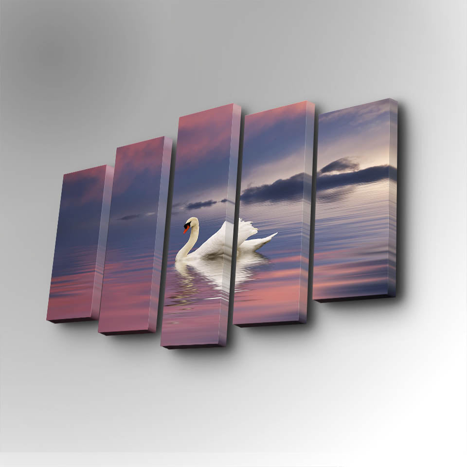 Tablou canvas 5 bucăți 5PUC-040, Multicolor, 82x50x3 cm