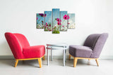 Tablou canvas 5 bucăți 5PUC-070, Multicolor, 82x50x3 cm