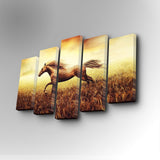 Tablou canvas 5 bucăți 5PUC-013, Multicolor, 82x50x3 cm