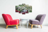 Tablou canvas 5 bucăți 5PUC-014, Multicolor, 82x50x3 cm