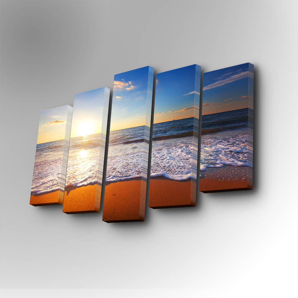 Tablou canvas 5 bucăți 5PUC-022, Multicolor, 82x50x3 cm