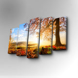 Tablou canvas 5 bucăți 5PUC-030, Multicolor, 82x50x3 cm