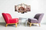 Tablou canvas 5 bucăți 5PUC-047, Multicolor, 82x50x3 cm