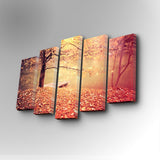 Tablou canvas 5 bucăți 5PUC-049, Multicolor, 82x50x3 cm