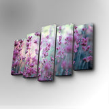 Tablou canvas 5 bucăți 5PUC-053, Multicolor, 82x50x3 cm