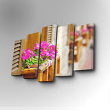 Tablou canvas 5 bucăți 5PUC-055, Multicolor, 82x50x3 cm