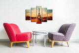 Tablou canvas 5 bucăți 5PUC-093, Multicolor, 82x50x3 cm