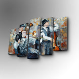 Tablou canvas 5 bucăți 5PUC-094, Multicolor, 82x50x3 cm