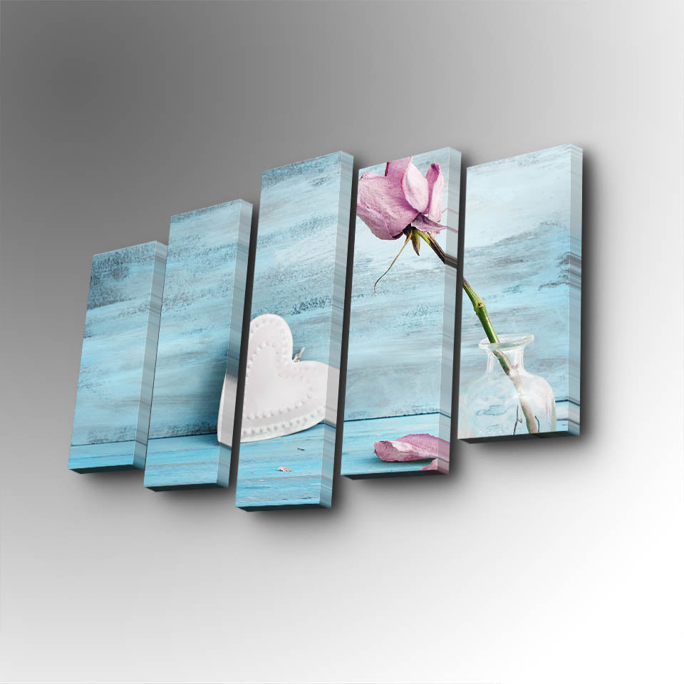 Tablou canvas 5 bucăți 5PUC-102, Multicolor, 82x50x3 cm