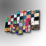 Tablou canvas 5 bucăți 5PUC-118, Multicolor, 82x50x3 cm