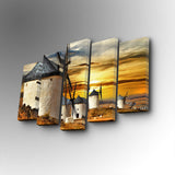 Tablou canvas 5 bucăți 5PUC-135, Multicolor, 82x50x3 cm