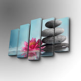 Tablou canvas 5 bucăți 5PUC-142, Multicolor, 82x50x3 cm