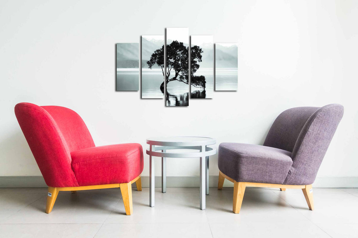 Tablou canvas 5 bucăți 5PUC-155, Multicolor, 82x50x3 cm