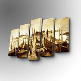 Tablou canvas 5 bucăți 5PUC-158, Multicolor, 82x50x3 cm