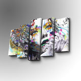 Tablou canvas 5 bucăți 5Pabswc-01, Multicolor, 82x50x3 cm