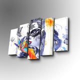 Tablou canvas 5 bucăți 5Pabswc-03, Multicolor, 82x50x3 cm