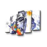 Tablou canvas 5 bucăți 5Pabswc-03, Multicolor, 82x50x3 cm