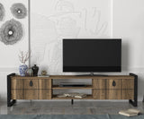 Comodă TV Lost, Nuc - Negru, 185x34x45 cm