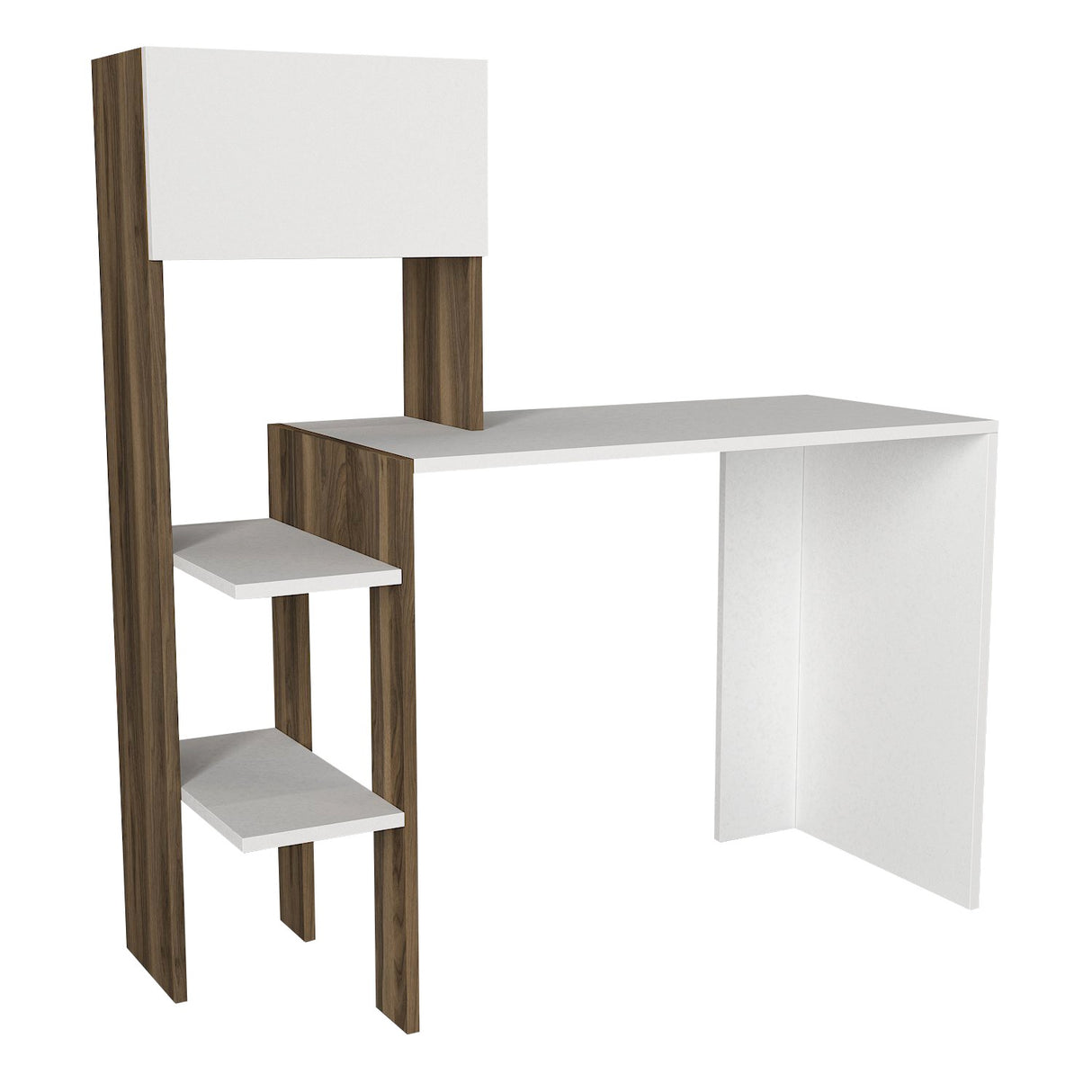 Birou Bumin, Alb - Nuc, 45x22x120 cm