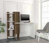 Birou Gina, Alb - Nuc, 50x23x120 cm