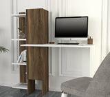 Birou Gina, Alb - Nuc, 50x23x120 cm