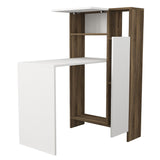 Birou Mia, Alb - Nuc, 72x45x120 cm