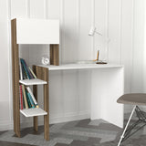 Birou Bumin, Alb - Nuc, 45x22x120 cm