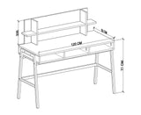 Birou Loft, Pin atlantic, 120x52x75 cm