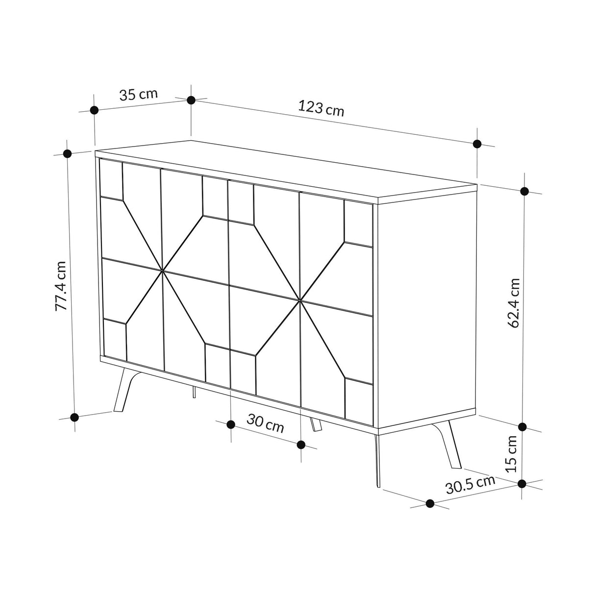 Mobilier Dune 184x35 - Stejar, SKU 776HMS2508
