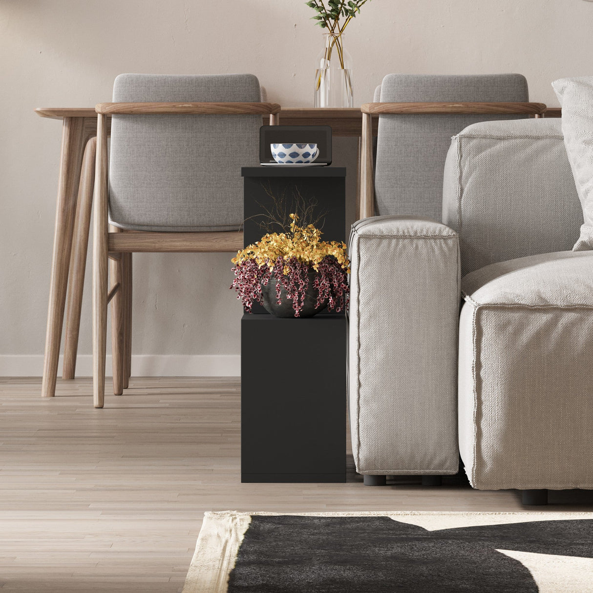 Măsuță de cafea Homemania, Diverse culori, 60x20x60 cm - Silky black | SKU: 776HMS2872 | Măsuță de cafea Homemania, 60x20x60 cm, varianta Silky black, produs pentru amenajarea locuinței, disponibil online în România la CasaMob