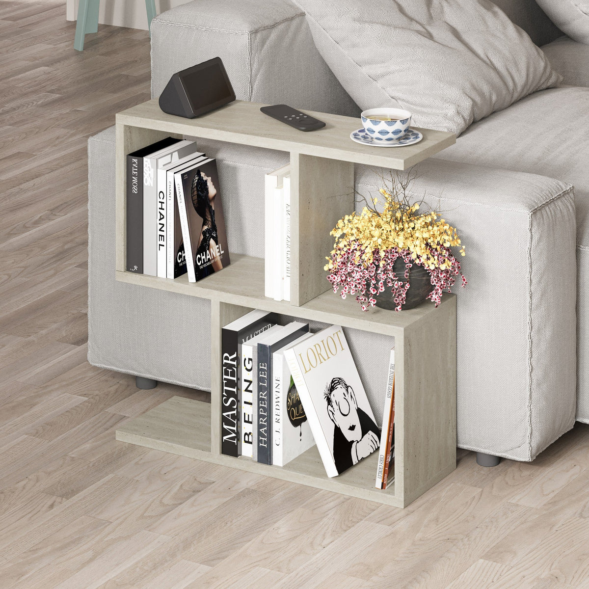 Travertin | SKU: 776HMS2874 | Măsuță de cafea Homemania, 60x20x60 cm, varianta Travertin, produs pentru amenajarea locuinței, disponibil online în România la CasaMob