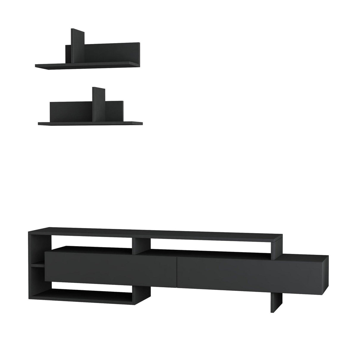 Comodă TV Gara, Diverse culori, 180x32x42 cm - Antracit | SKU: 776HMS3014 | Comodă TV Gara, 180x32x42 cm, varianta Antracit, produs pentru amenajarea locuinței, disponibil online în România la CasaMob