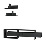 Comodă TV Gara, Diverse culori, 180x32x42 cm - Antracit | SKU: 776HMS3014 | Comodă TV Gara, 180x32x42 cm, varianta Antracit, produs pentru amenajarea locuinței, disponibil online în România la CasaMob