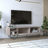 COMODA TV Norfolk Tv Stand, Alb, 36x44x150 cm - Bej, SKU 776HMS3052