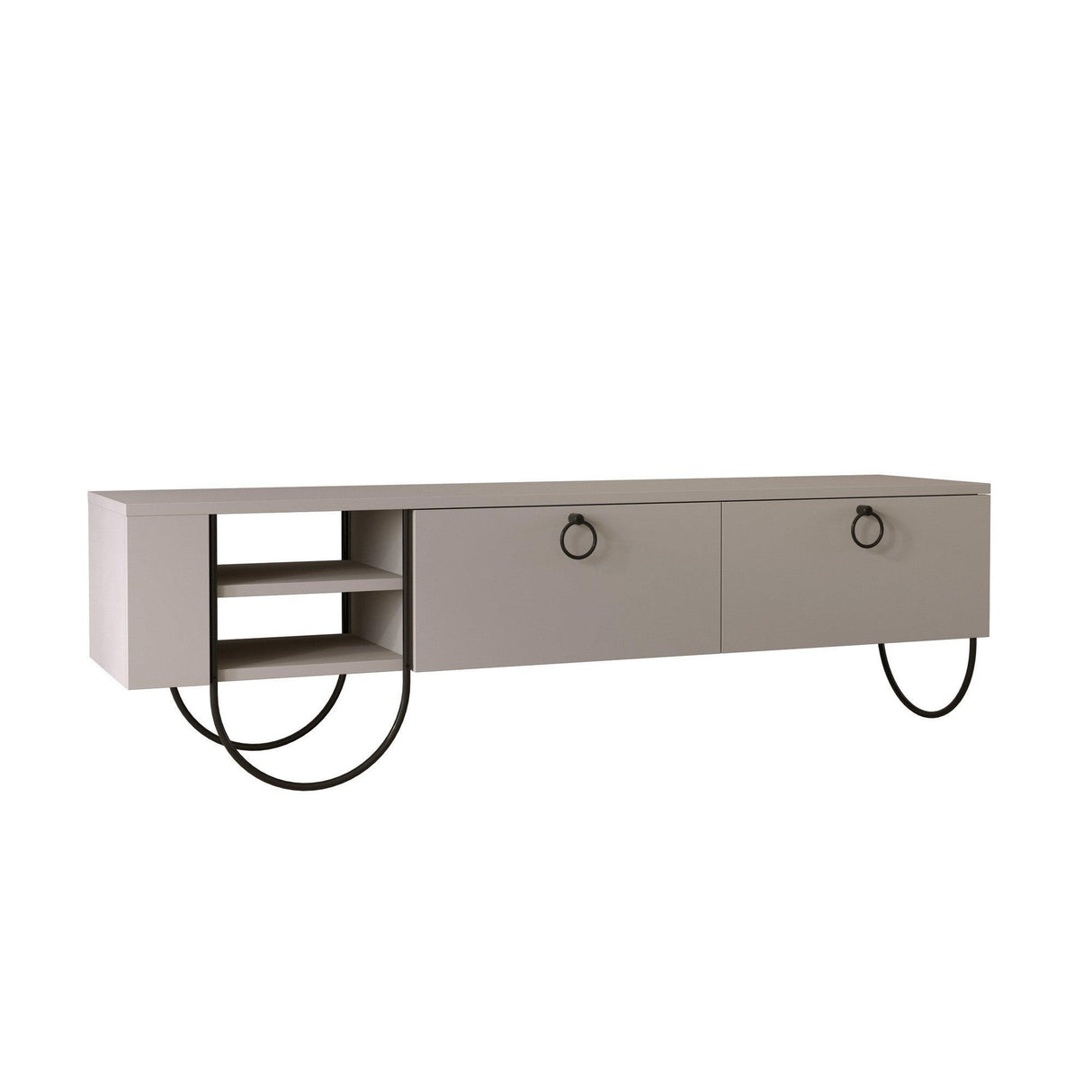 COMODA TV Norfolk Tv Stand, Alb, 36x44x150 cm - Bej, SKU 776HMS3052
