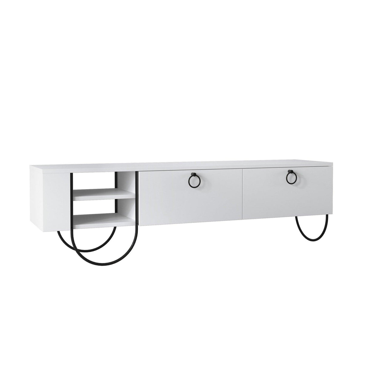 COMODA TV Norfolk Tv Stand, Alb, 36x44x150 cm - Alb, SKU 776HMS3052