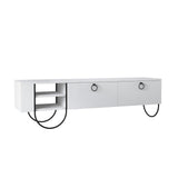 COMODA TV Norfolk Tv Stand, Alb, 36x44x150 cm - Alb, SKU 776HMS3052