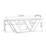 Comodă TV Pipralla, Diverse culori, 110x30x40 cm - Carrara marble | SKU: 776HMS3131 | Comodă TV Pipralla, 110x30x40 cm, varianta Carrara marble, produs pentru amenajarea locuinței, disponibil online în România la CasaMob