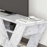 Comodă TV Pipralla, Diverse culori, 110x30x40 cm - Carrara marble | SKU: 776HMS3131 | Comodă TV Pipralla, 110x30x40 cm, varianta Carrara marble, produs pentru amenajarea locuinței, disponibil online în România la CasaMob